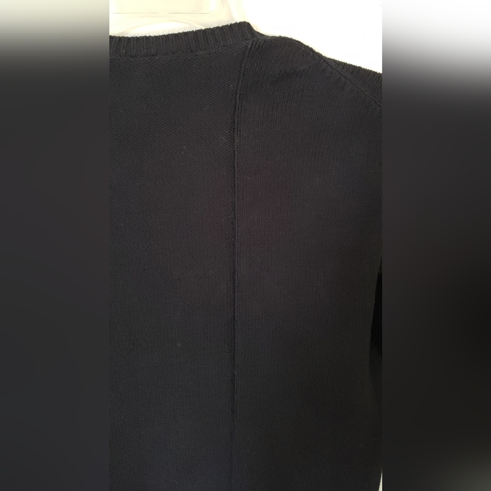 A/X Armani Exchange Women's Black Knit Asymmetrical Sweater Size Small - Picture 11 of 13